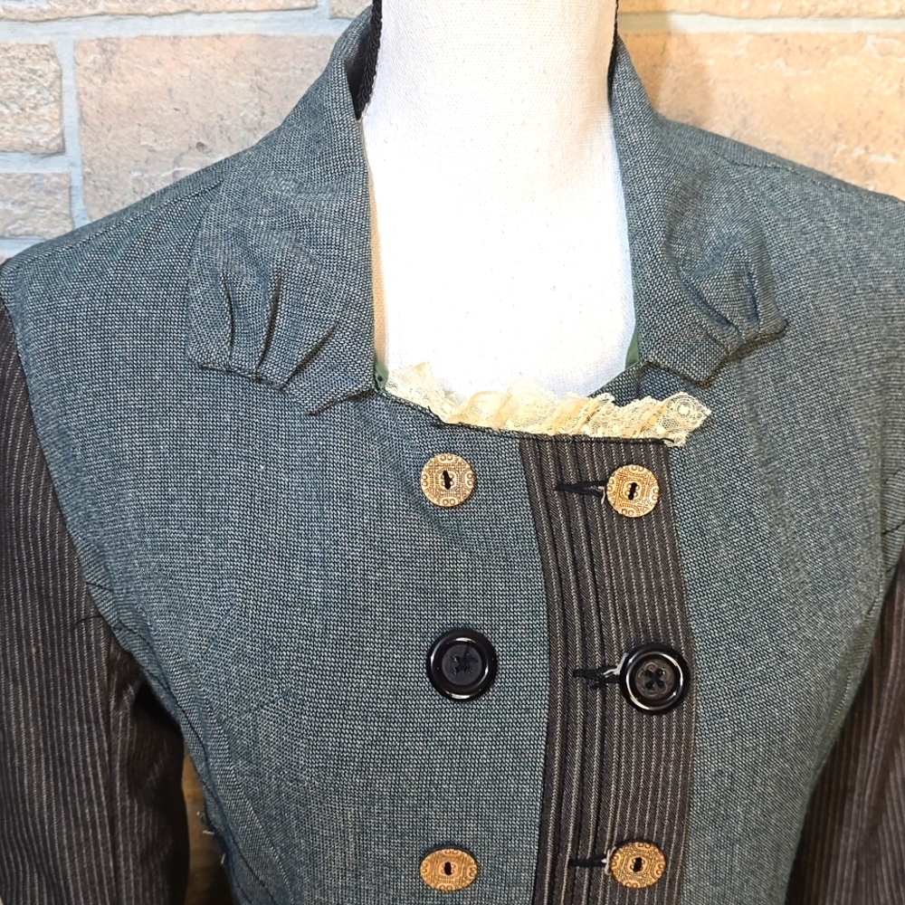 Azelhazelhazelhazelhaze Wool Blend Button Modern … - image 2